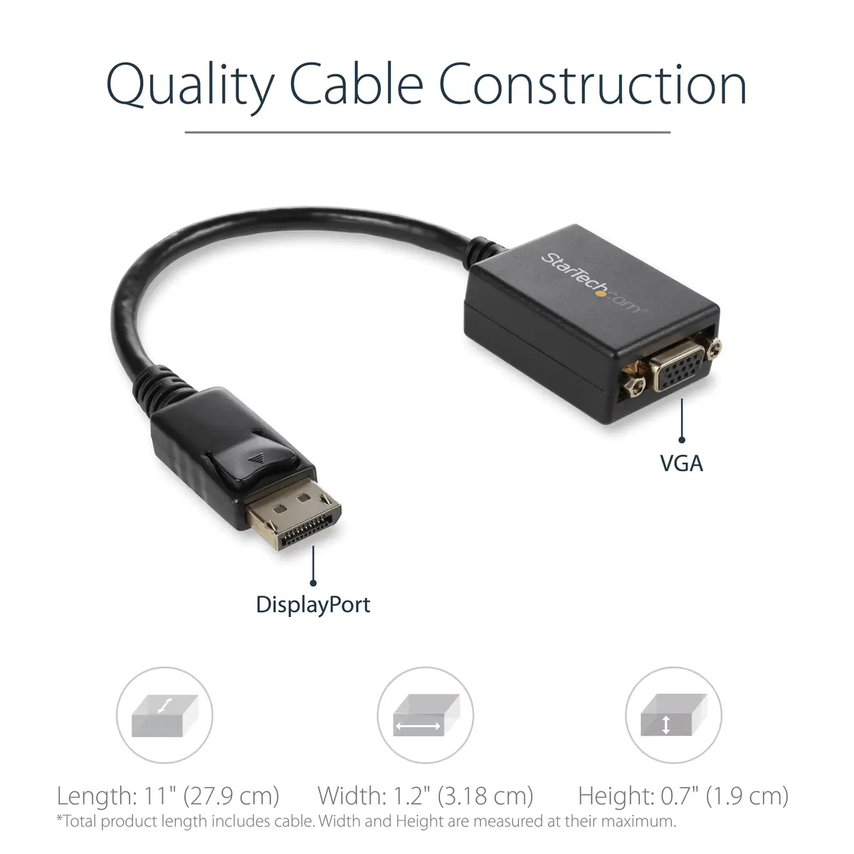 DisplayPort/VGA Adapter Schwarz