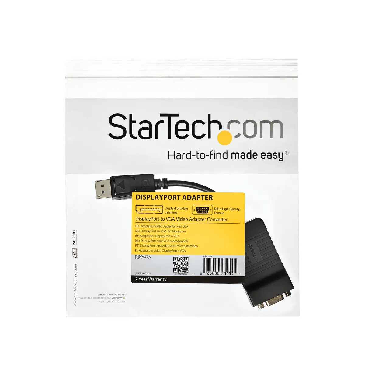 DisplayPort/VGA Adapter Schwarz