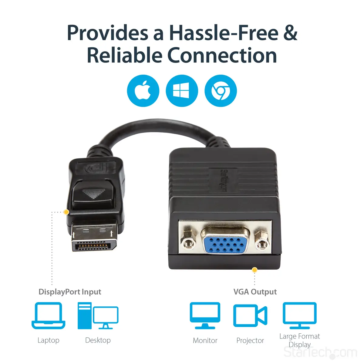 DisplayPort/VGA Adapter Schwarz