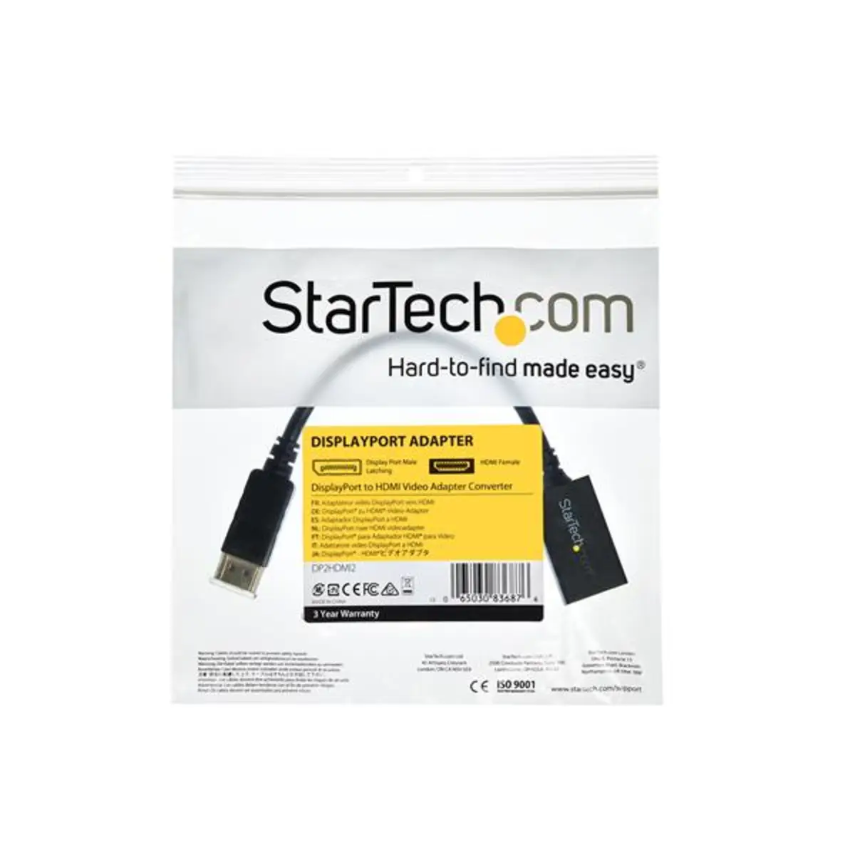 DisplayPort/HDMI Adapter Stecker/Buchse Schwarz