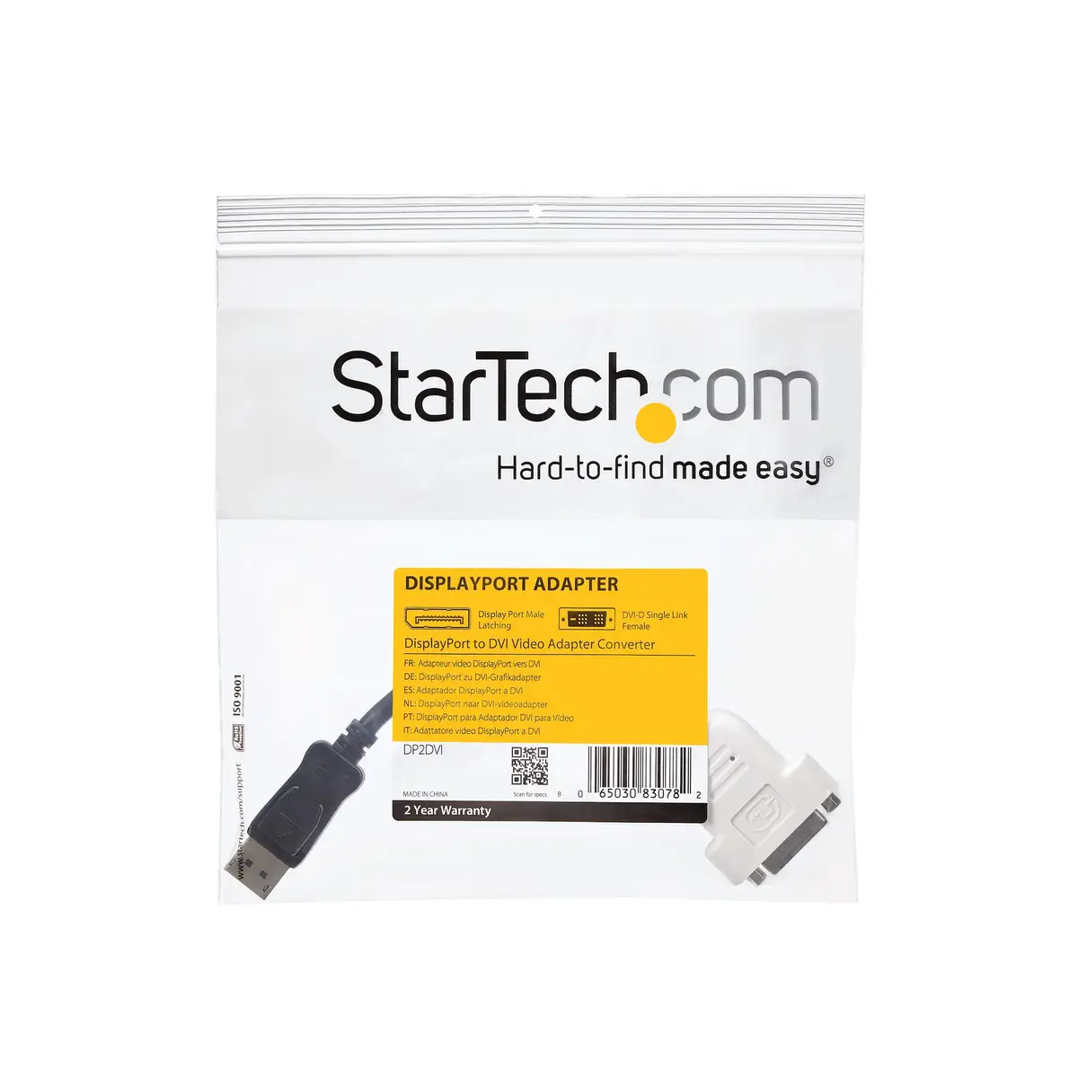 StarTech DisplayPort/DVI adaptor plug/socket 0,24 m