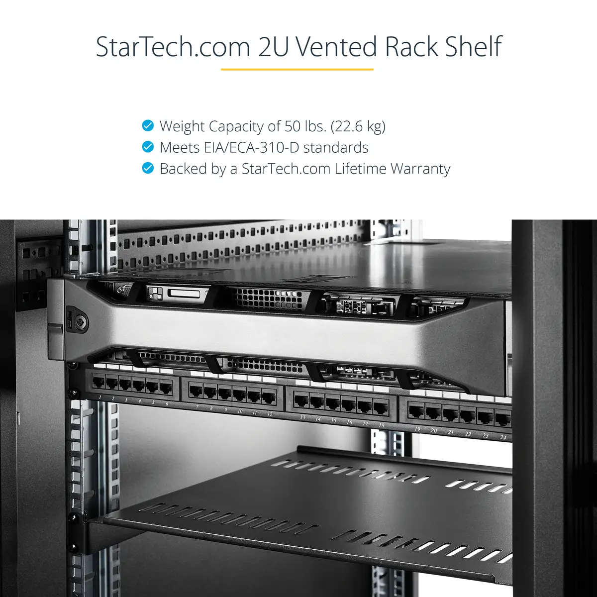 StarTech niversal Vented Rack Mount Shelf 2U