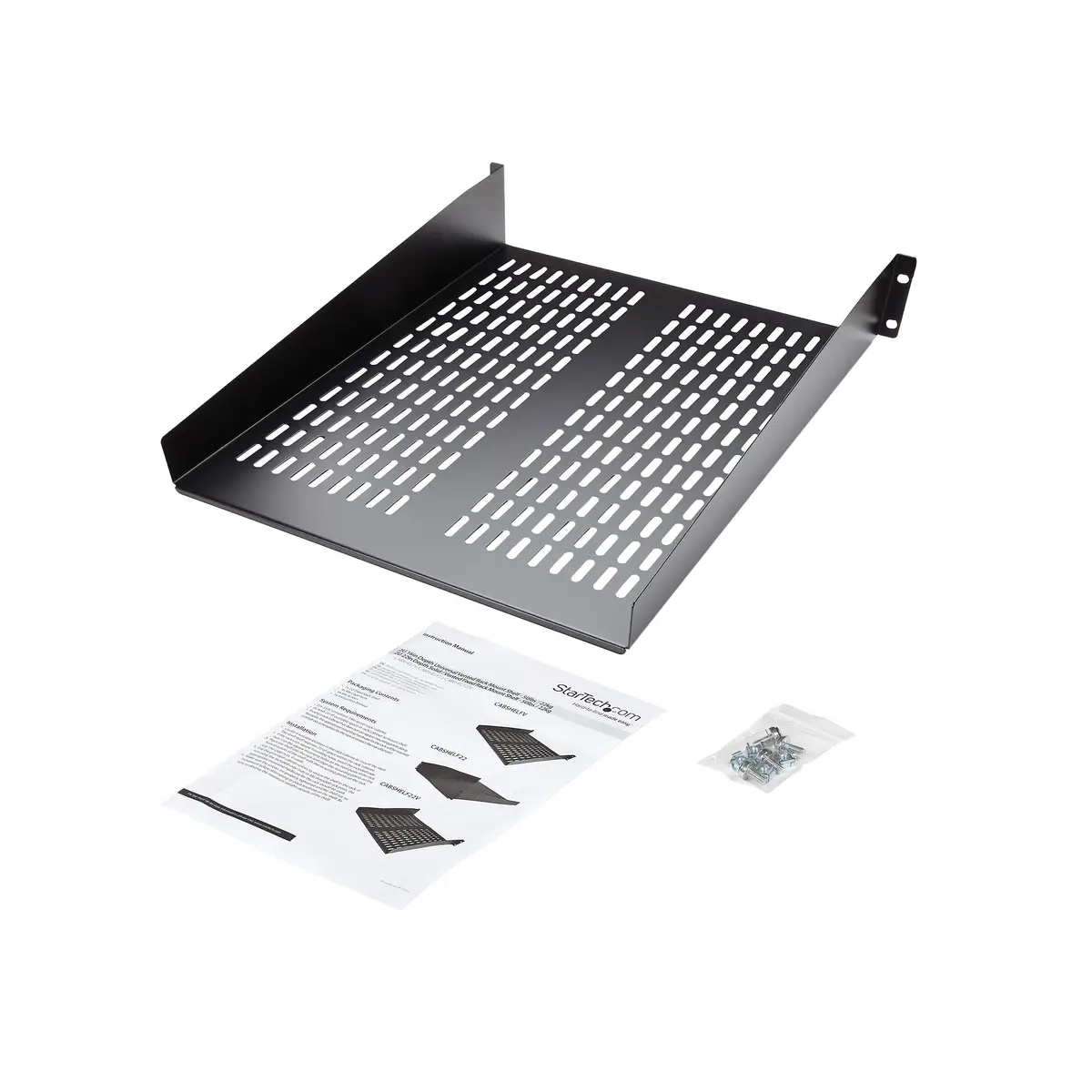 2 HE 19 Fest montierbarer Fachboden für Server Rack/ Schrank bis 22 Kg