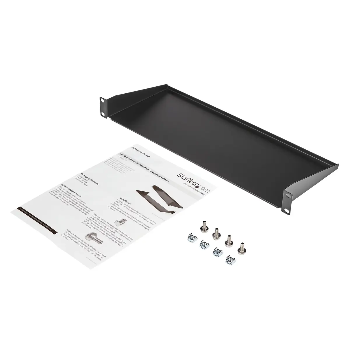 19" 1HE Server Rack Fachboden