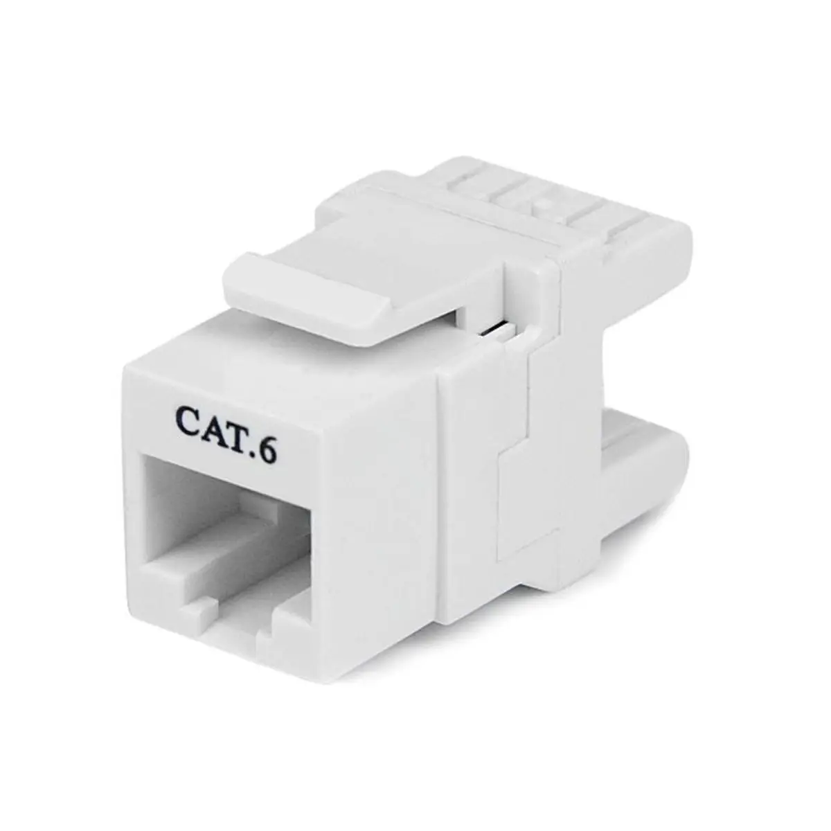 Cat6 Keystone Modul 180° Ethernet RJ45 Wanddose Typ 110 Weiß