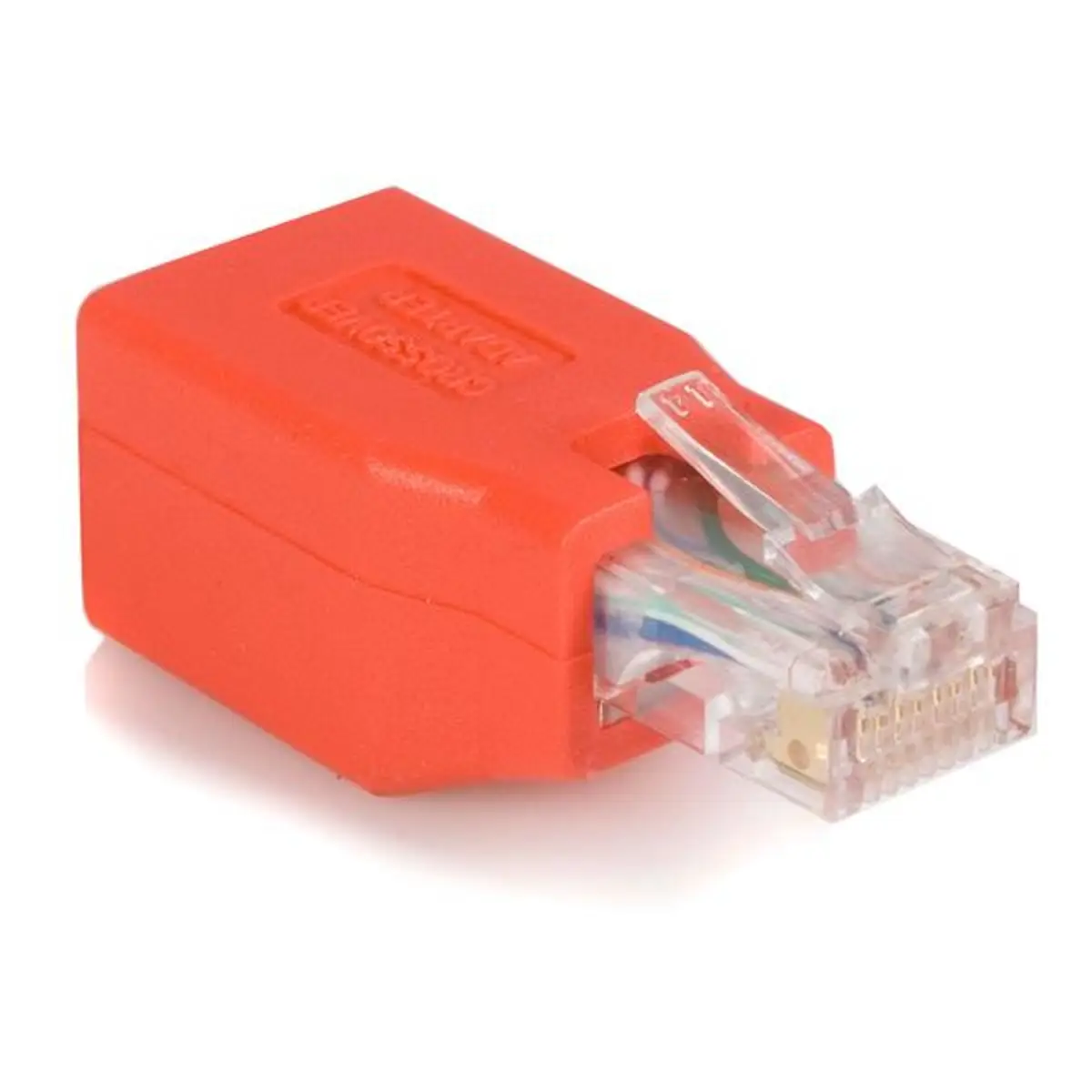 Gigabit Cat6 Crossover Ethernet Adapter RJ-45 Stecker/Buchse rot