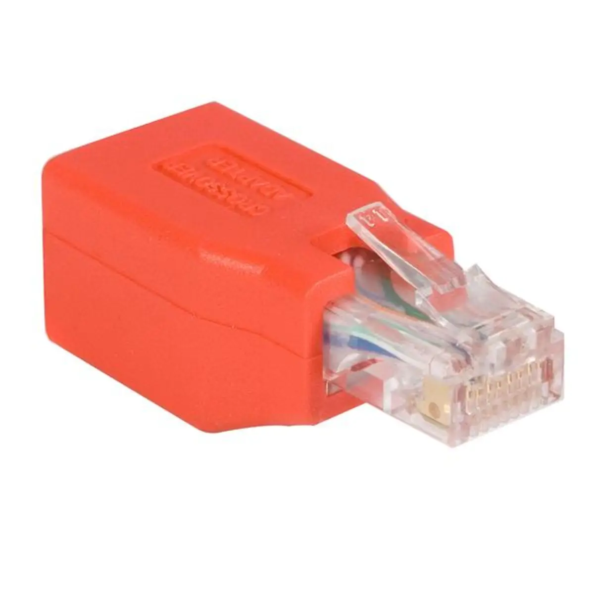 Gigabit Cat6 Crossover Ethernet Adapter RJ-45 Stecker/Buchse rot