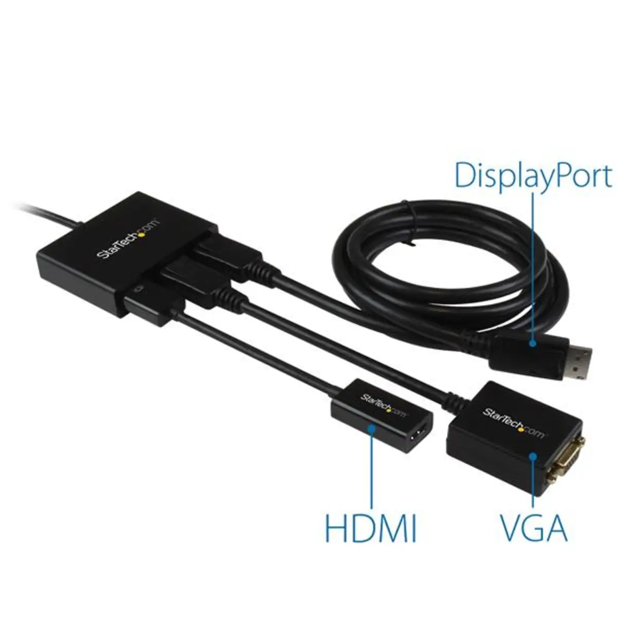 Multi Stream Transport Hub DisplayPort 3 Ports Schwarz