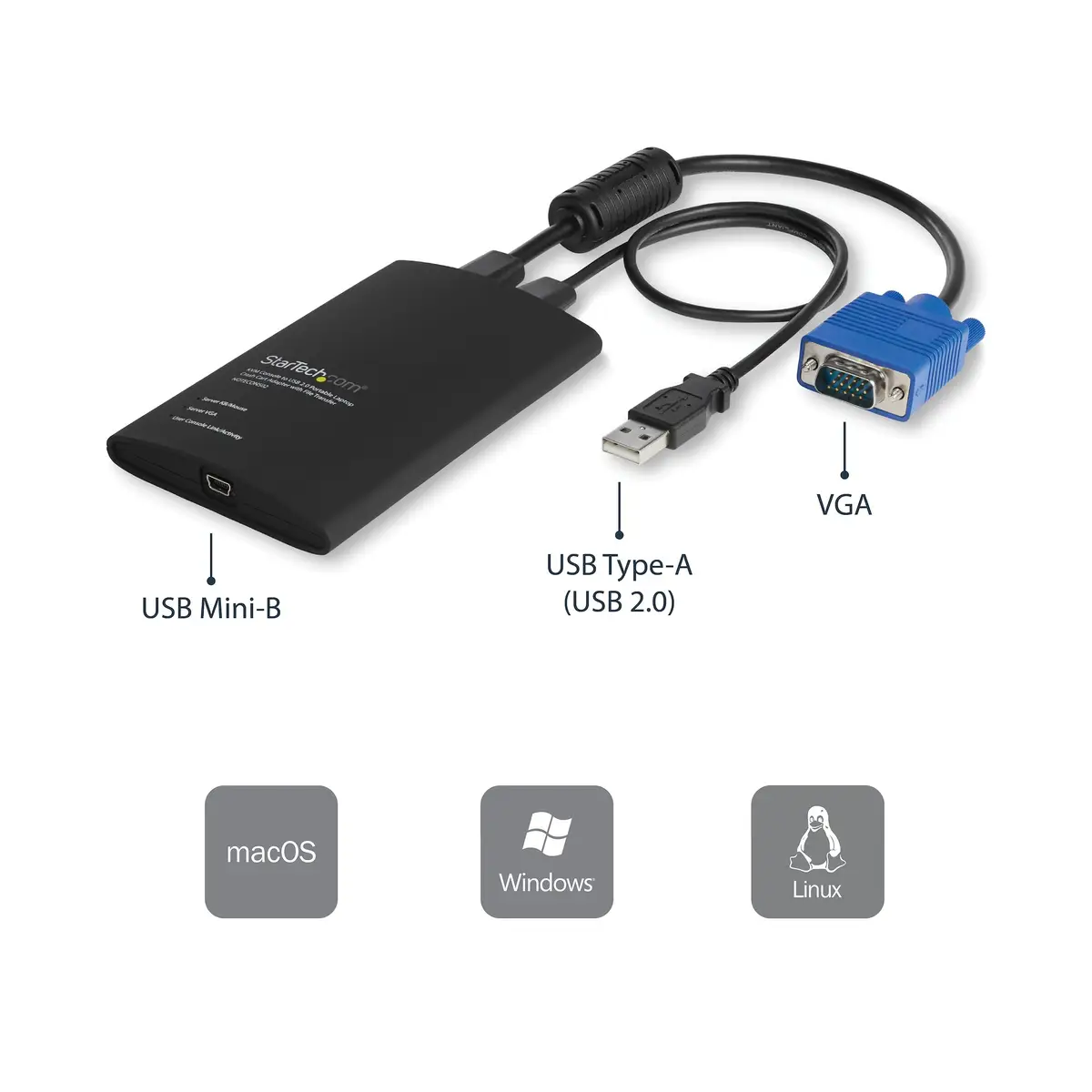KVM-Konsole/Laptop USB 2.0 Portable Crash Cart