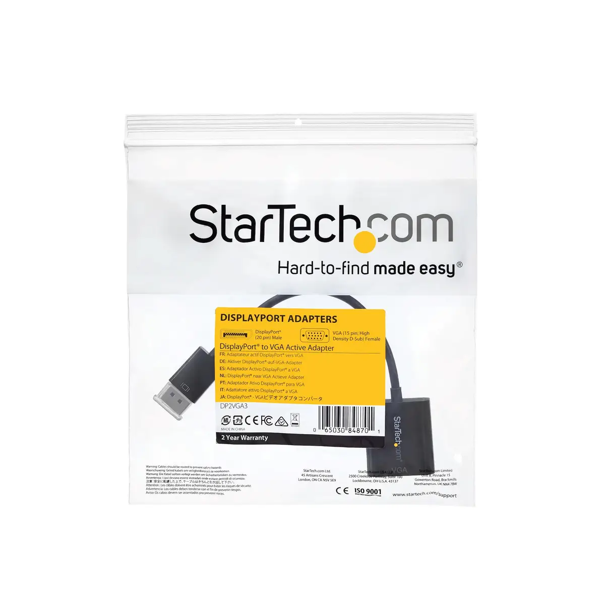 StarTech DisplayPort 1.2 to VGA adaptor converter