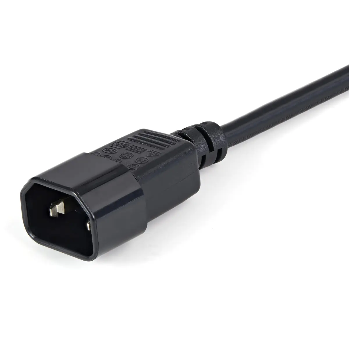Kaltgeräte Verlängerungskabel C14/C13 Männlich/Weiblich Schwarz 1m