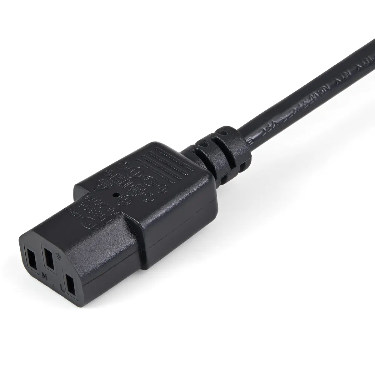 Kaltgeräte Verlängerungskabel C14/C13 Männlich/Weiblich Schwarz 1m