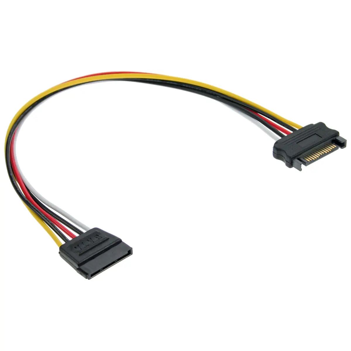 Strom Verlängerung intern SATA Stecker/Buchse 0,5 m
