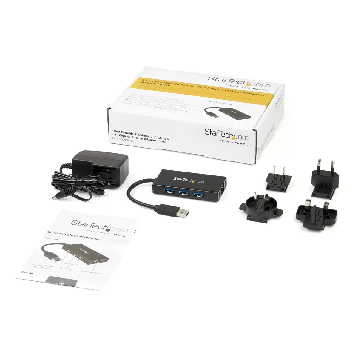 StarTech 3-Port USB 3.0 Hub with Gigabit Ethernet adaptor NIC