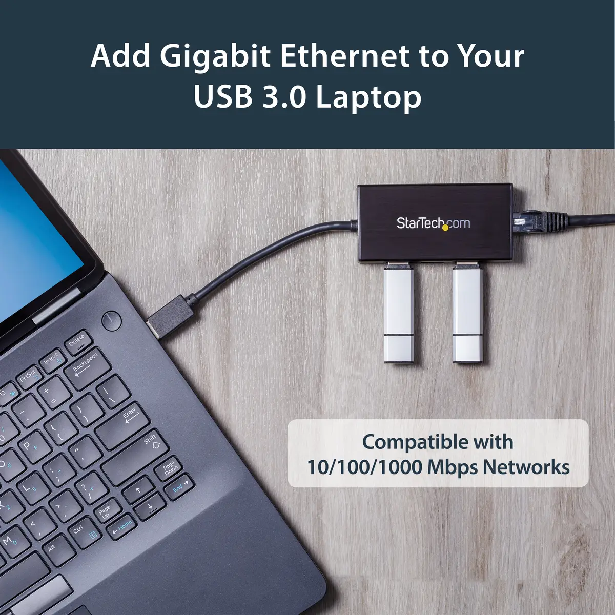 StarTech 3-Port USB 3.0 Hub with Gigabit Ethernet adaptor NIC