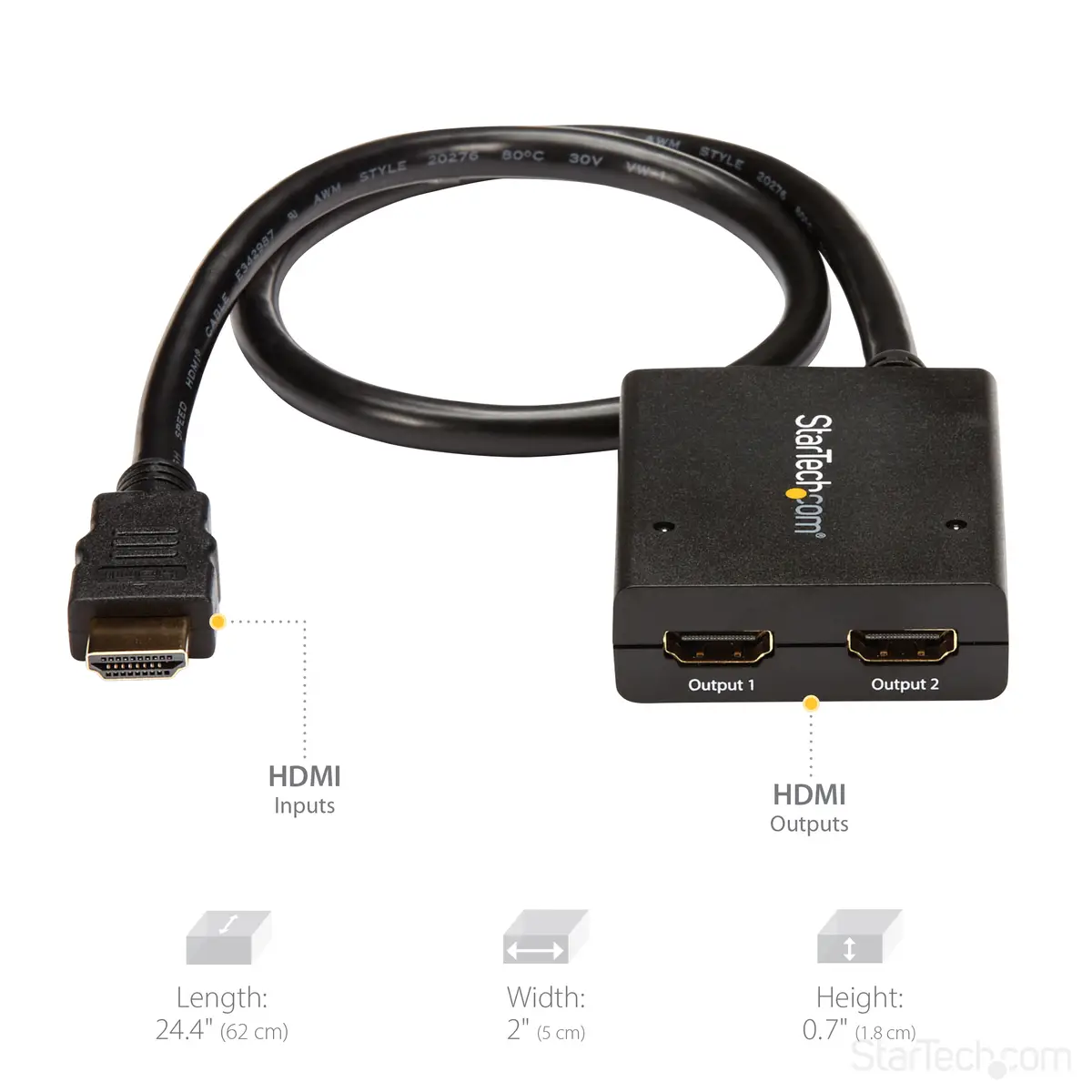 StarTech 2 Port 4K HDMI Video Splitter