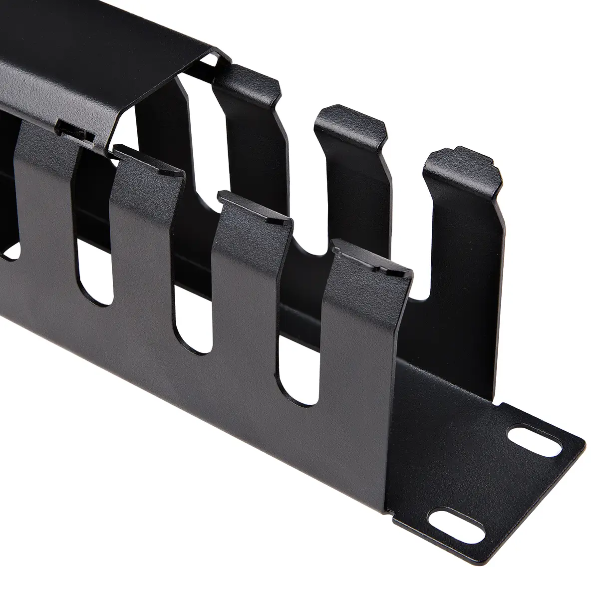 1 HE 19" Rangierpanel/Kabelordner Kabelmanagement mit Abdeckung