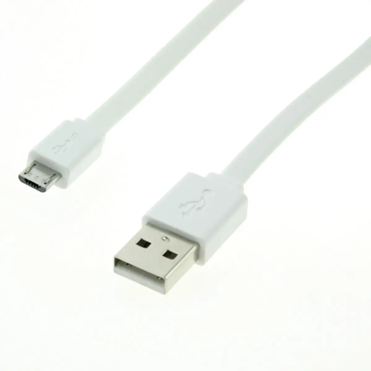USB 2.0 Kabel Typ A/Micro-B Stecker/Stecker weiß 1 m
