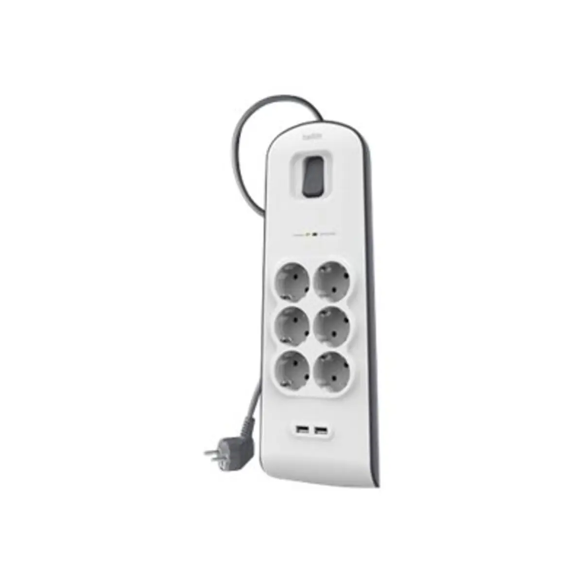 Surge Plus Überspannungsschutz, 6-Fach mit 2 x universal USB Ladeport, 2,4 A, 2 Meter