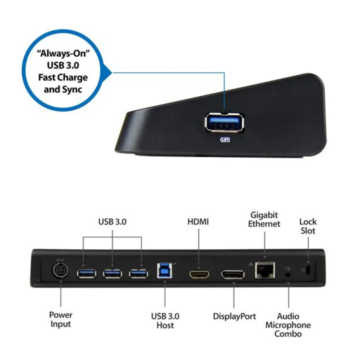 Universal USB 3.0 4K Dockingstation mit USB 3.0 / HDMI / DP / Gigabit Ethernet