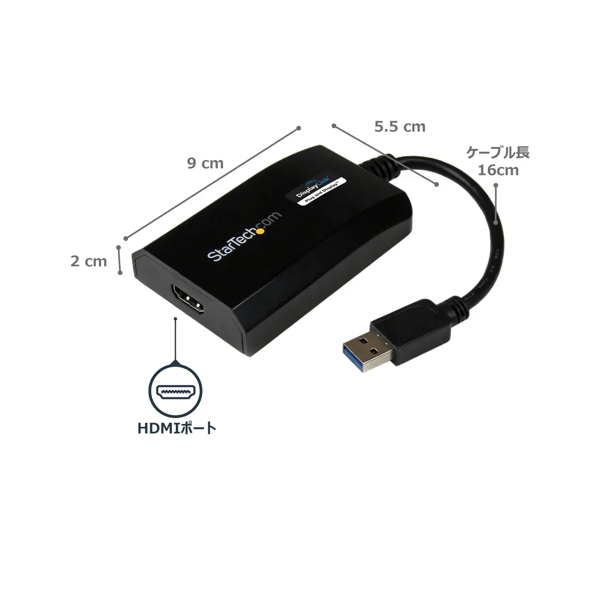 USB 3.0 auf HDMI Adapter - Externe Monitor Grafikkarte für Mac und PC HD 1080p