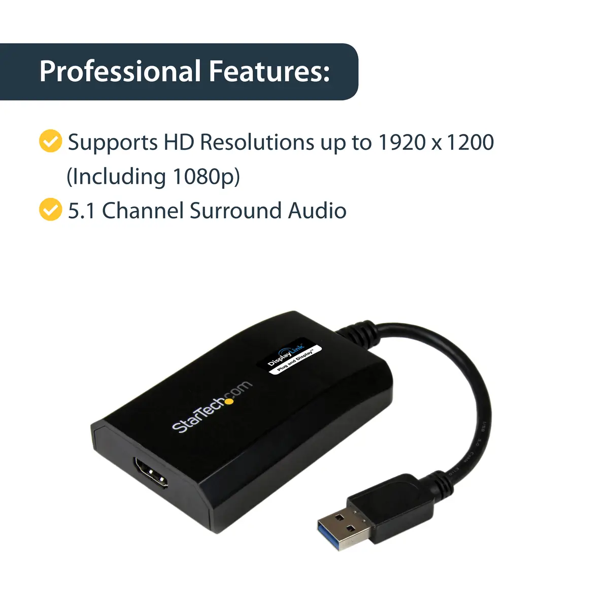 USB 3.0 auf HDMI Adapter - Externe Monitor Grafikkarte für Mac und PC HD 1080p