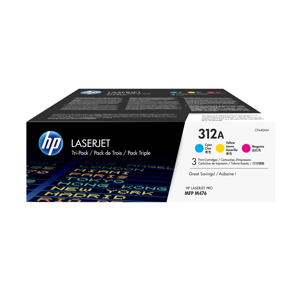 Toner CF440AM ca. each 2700 pages cyan/gelb/magenta Triplepack