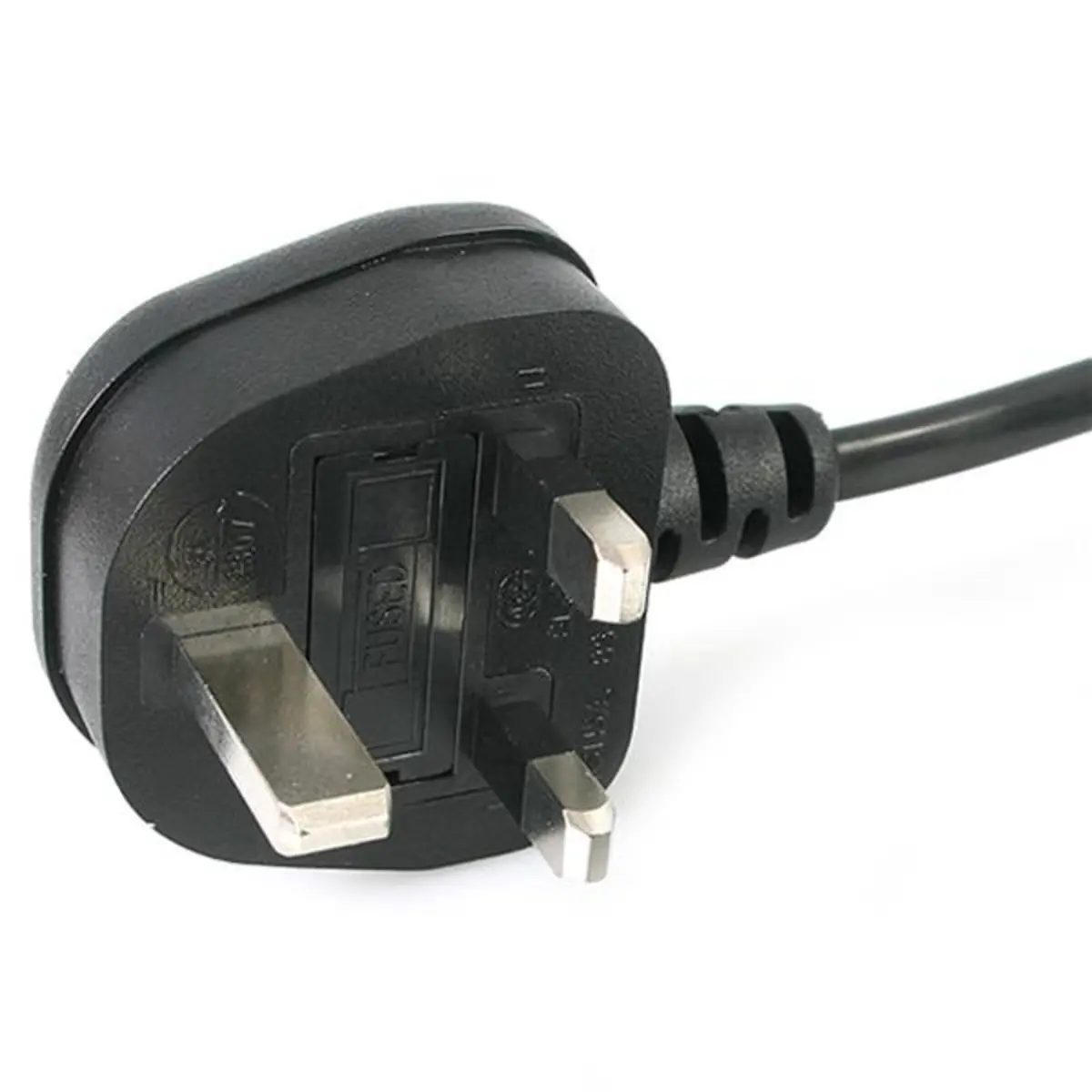 Kaltgeräte Stecker GB/Ireland schwarz 2m