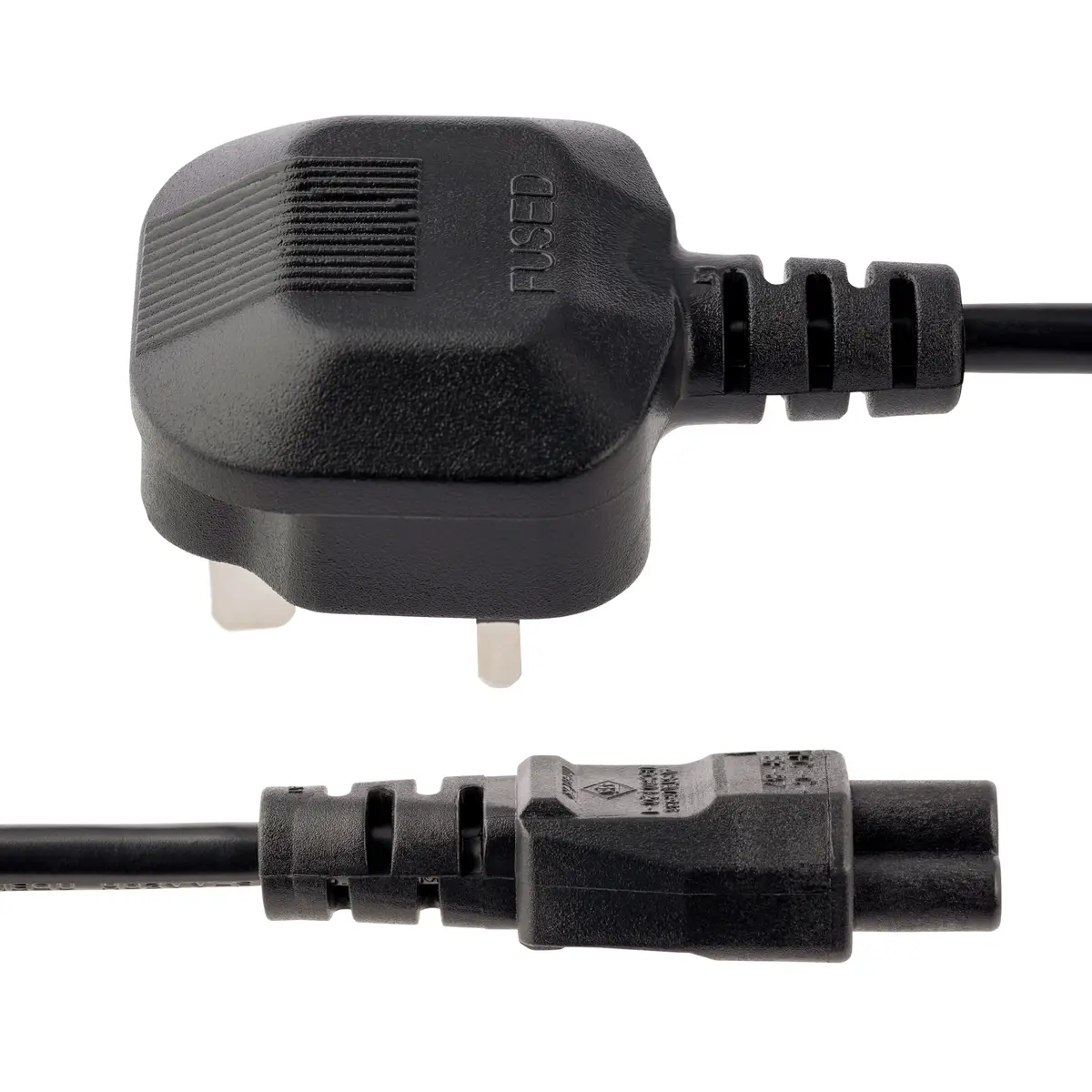Kaltgeräte Stecker GB/Ireland schwarz 2m