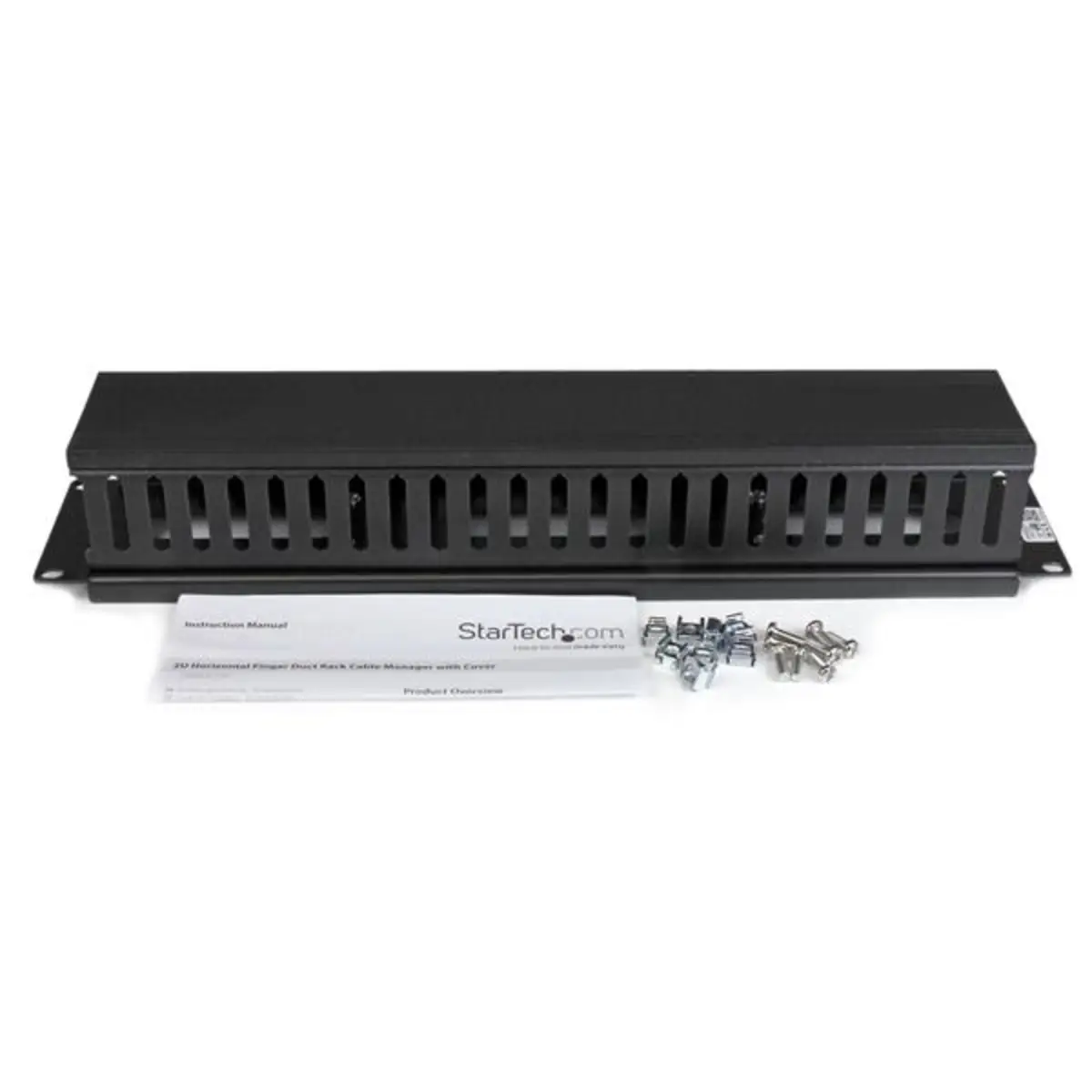 2 HE 19" Rangierpanel/Kabelordner Kabelmanagement mit Abdeckung