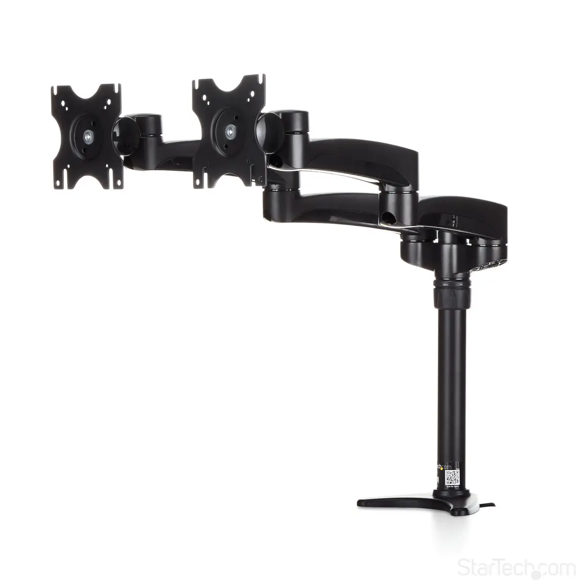 höhenverstellbare Dual Monitor Tischhalterung schwarz 13,6kg