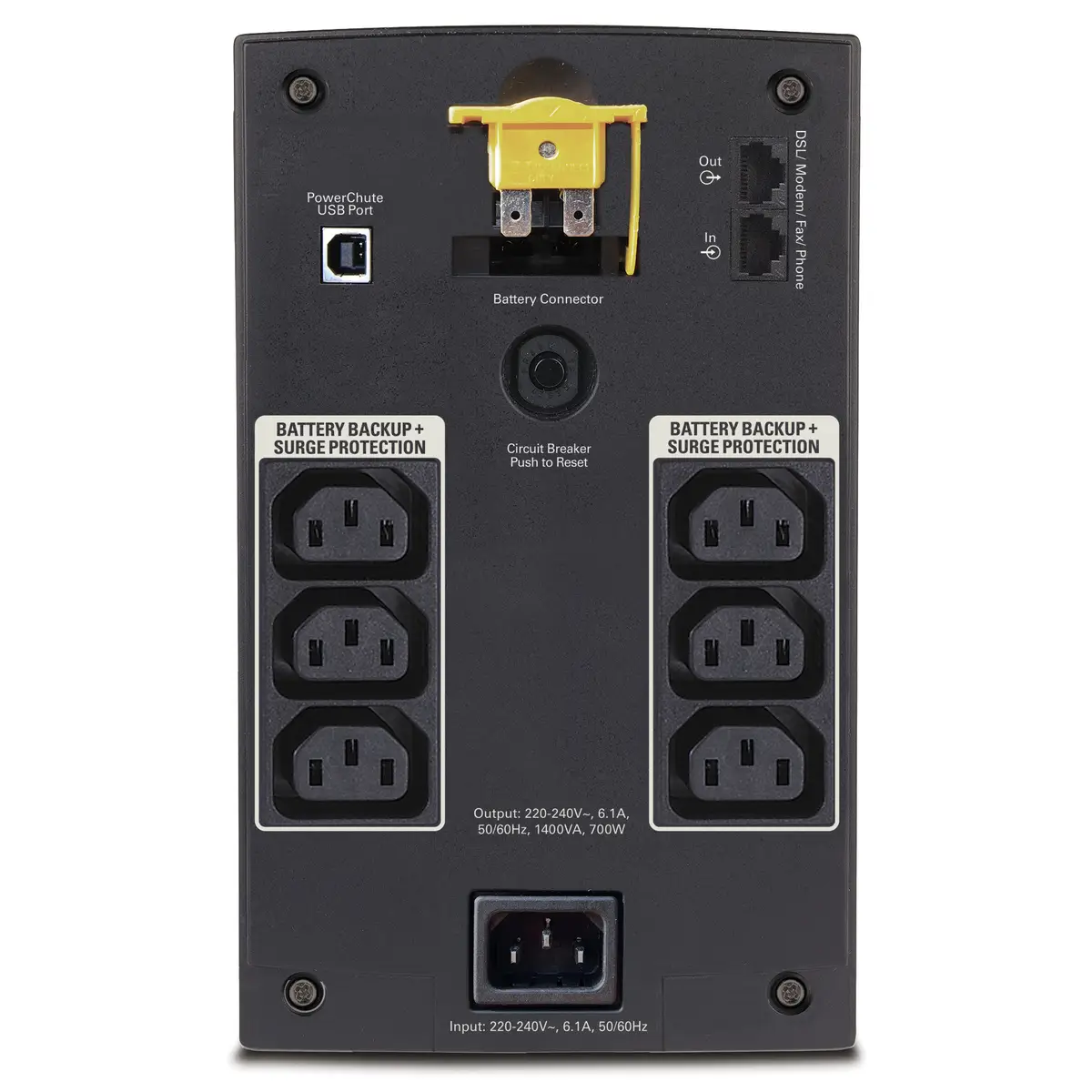 Back-UPS 1400VA 230V AVR IEC Sockets