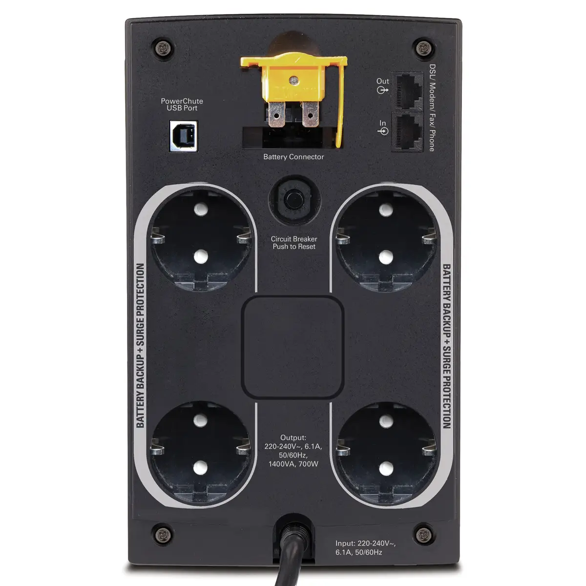 Back-UPS 1400VA, 230V AVR Schuko Sockets