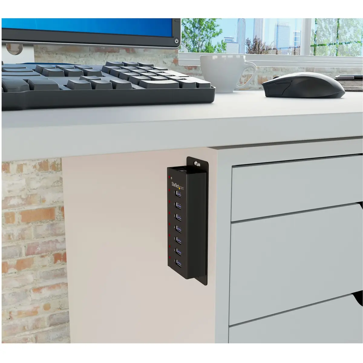 7-Port USB 3.0 Hub schwarz