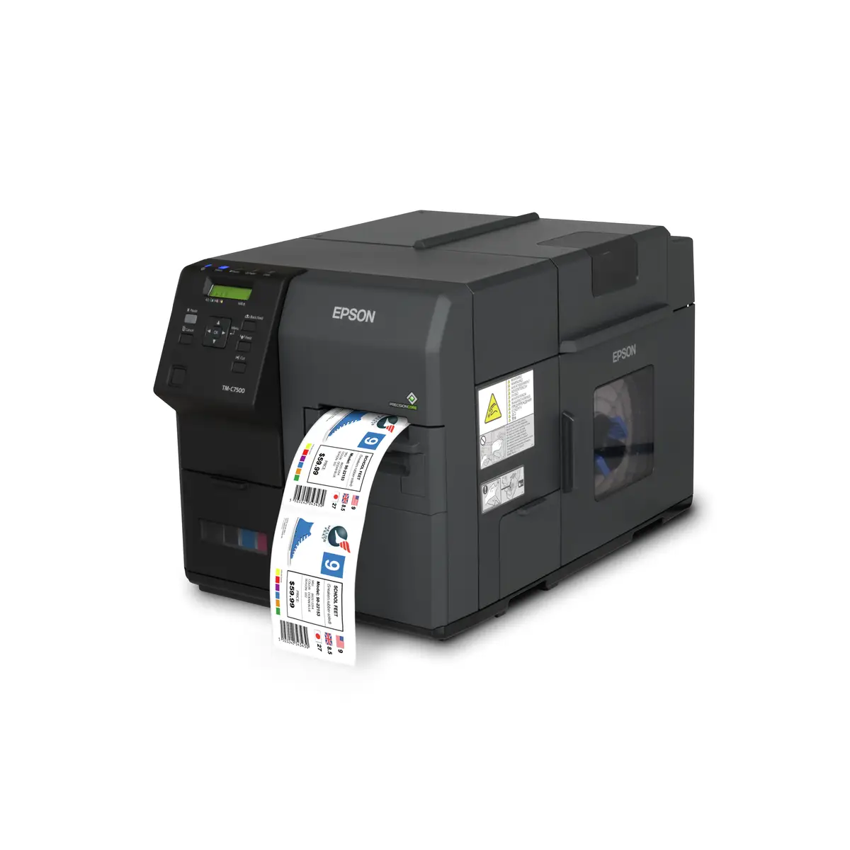ColorWorks C7500, Cutter, Disp., USB, Ethernet, NiceLabel, black