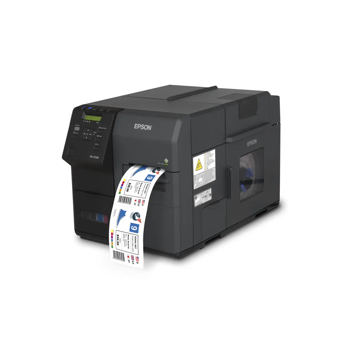 ColorWorks C7500, Cutter, Disp., USB, Ethernet, NiceLabel, black