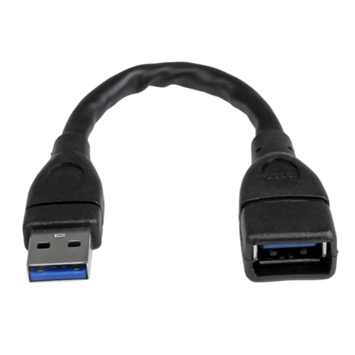 StarTech USB 3.0 extensionscable A/A plug/socket black 15cm