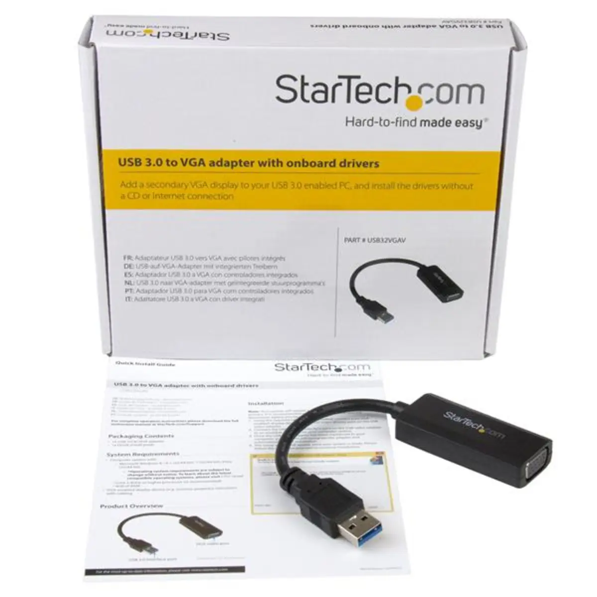 StarTech USB 3.0 to VGA adaptor/converter black