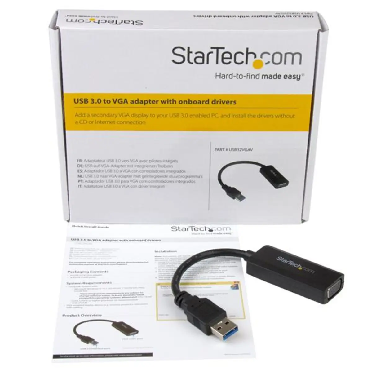 StarTech USB 3.0 to VGA adaptor/converter black