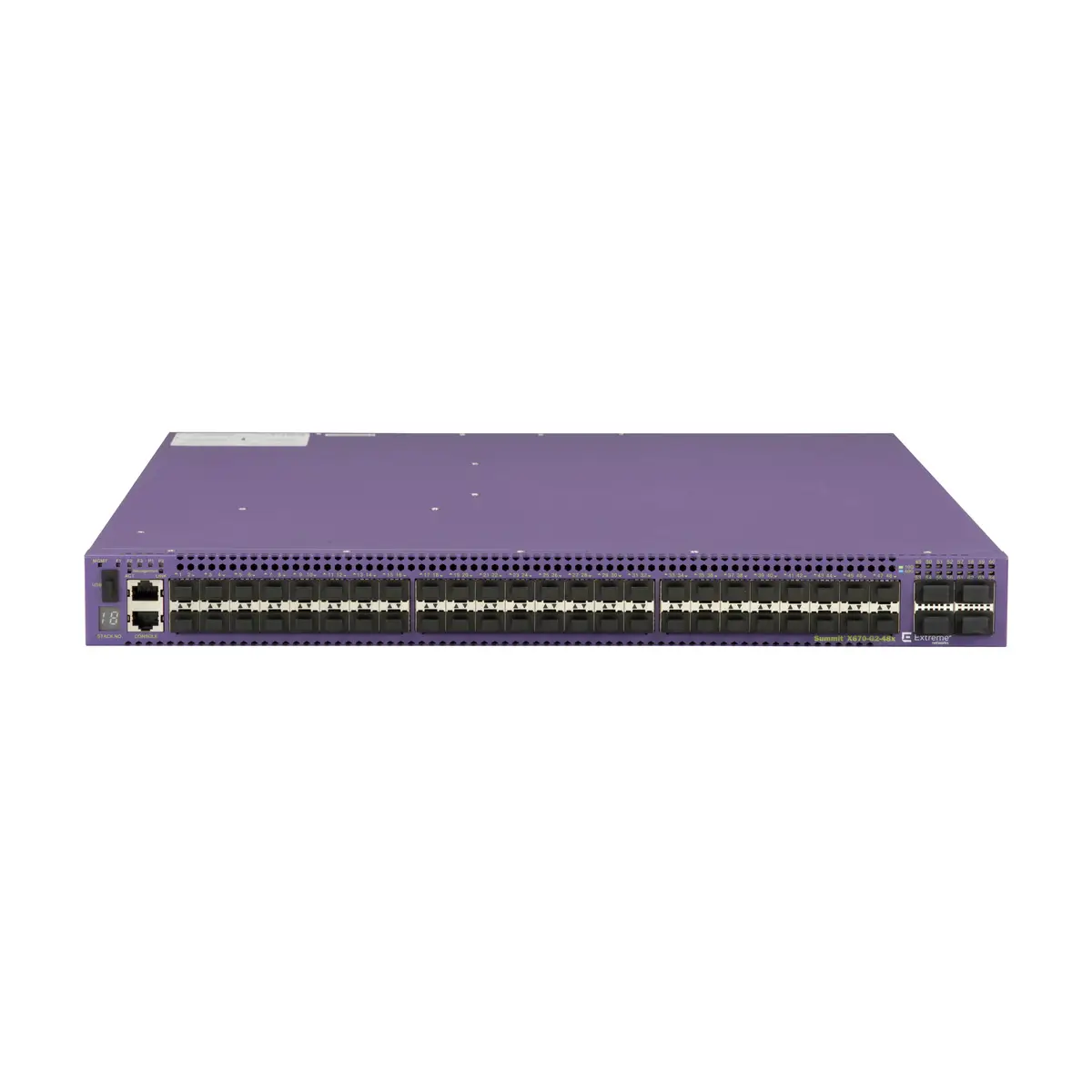 48 10GBASE-X SFP+ and 4 40GBASE-X QSFP+ ExtremeXOS Advanced Edge License unpopulated dual PSU power slot and 3 unpopulated fan airflow slots