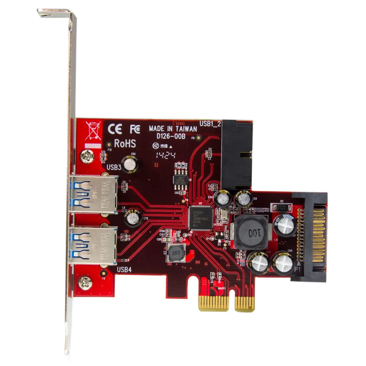 USB 3.0 PCI Express-Karte USB 2 Externe und 2 Interne Port mit SATA Power