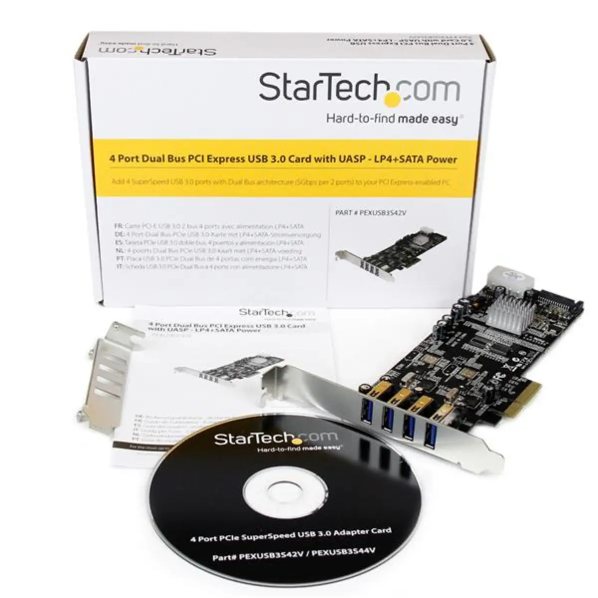 4-Port USB 3.0 Karte PCIe Low Profile