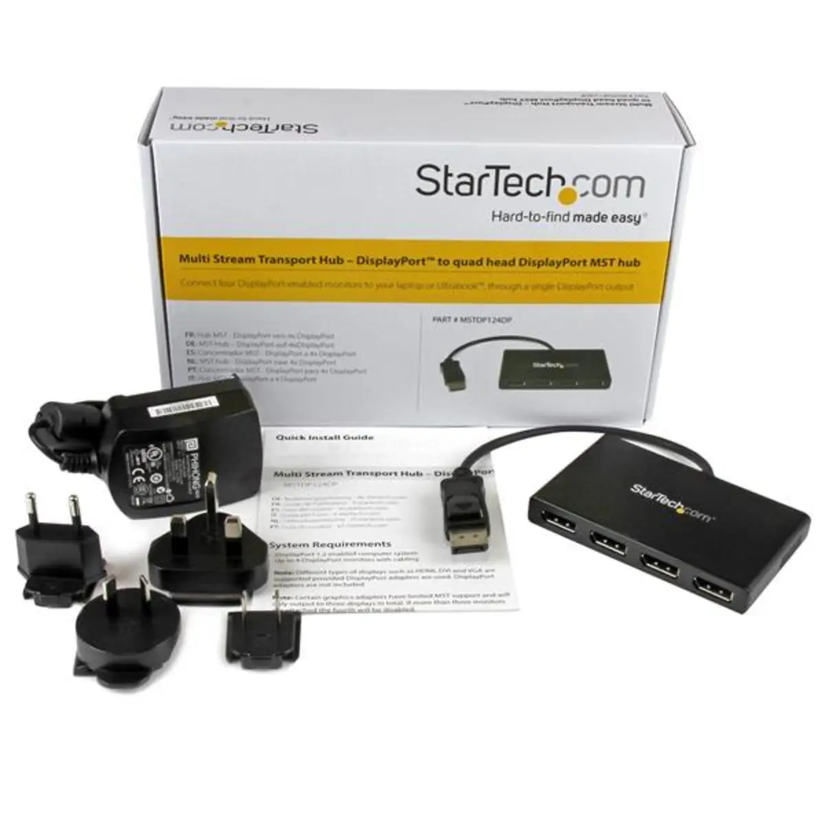 StarTech MST Hub DisplayPort to 4x DisplayPort