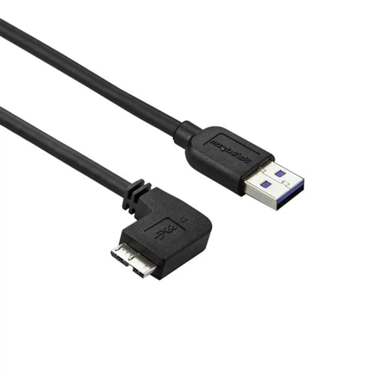 Micro USB 3.0 Kabel links gewinkelt Schwarz 2 m