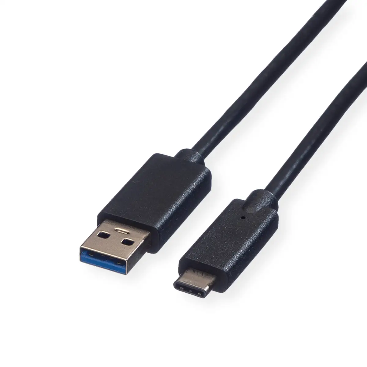 USB Kabel USB-A/USB-C Stecker/Stecker Schwarz 1m