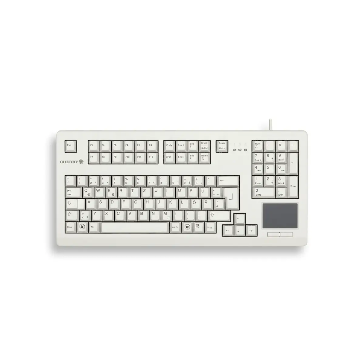 Tastatur G80-11900 USB grau Tastatur-Layout Deutsch integr. Touchpad