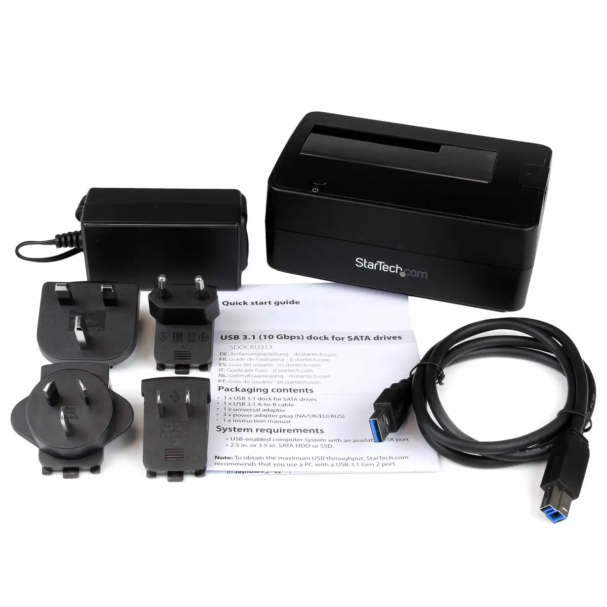 Festplatten Dockingstation USB 3.1 extern für 2,5" / 3,5" SSD / HDD