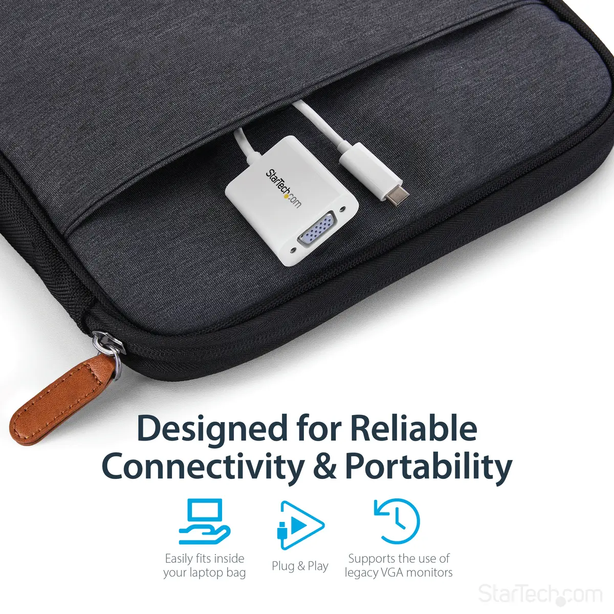 StarTech USB-C to VGA adaptor white