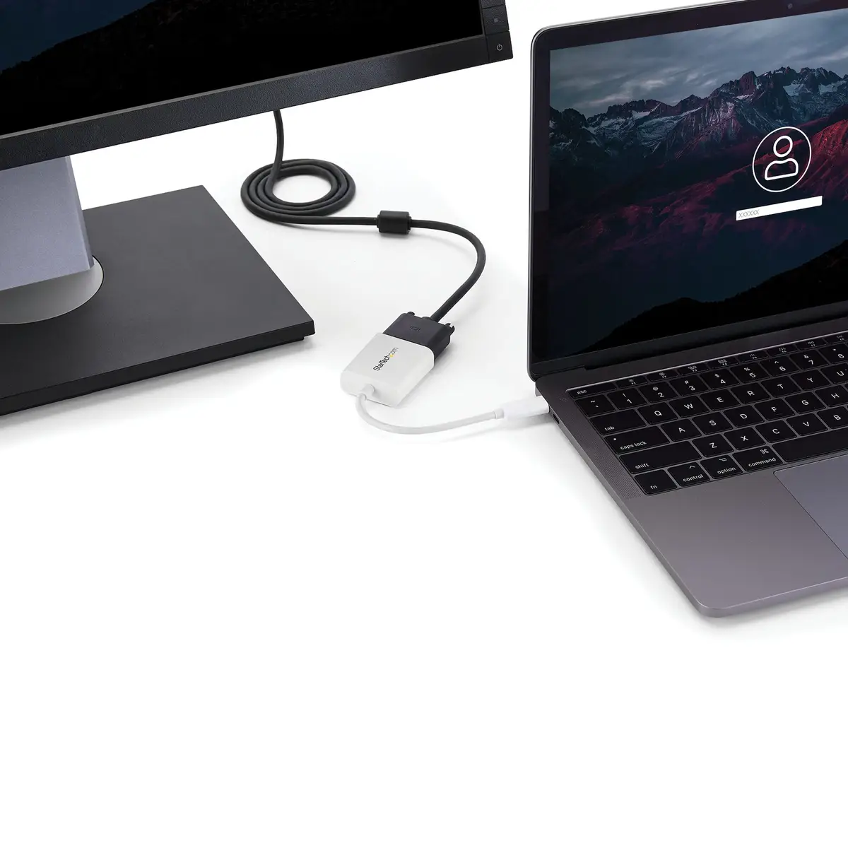StarTech USB-C to VGA adaptor white