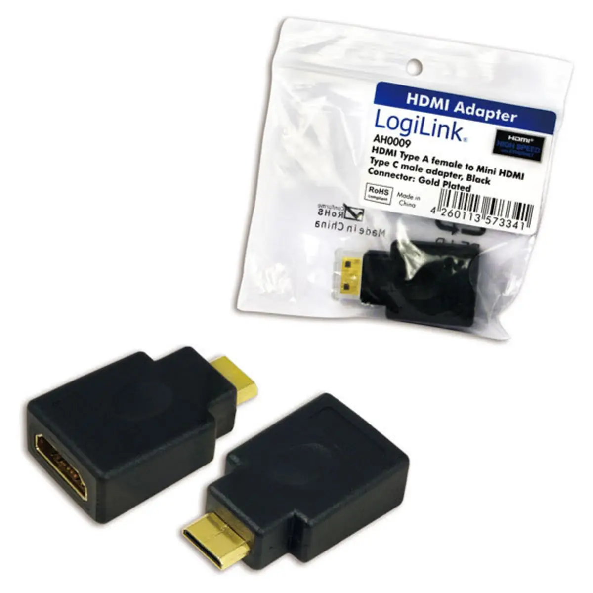 HDMI-Adapter HDMI/mini HDMI Buchse/Stecker Schwarz